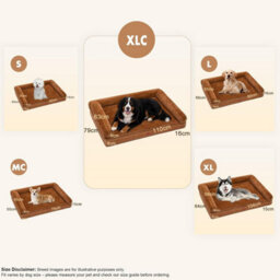 Luckracer Large Dog Bed Sofa Washable Orthopedic Dog Beds Blue 110X79X16Cm - thumbnail 2