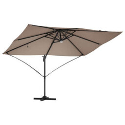 Berkfield Cantilever Roma Parasol Taupe, Black 352 X 251 X 265 Cm - thumbnail 4