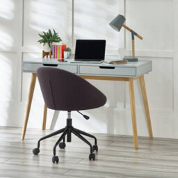 Knut Grey Desk With Drawers For Home Office, Sturdy Writing Desk And Laptop Workstation (W120Xd53Xh75Cm) - thumbnail 2
