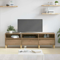 Berkfield Tv Cabinet Artisan Oak 150 X 30 X 45 Cm Engineered Wood - thumbnail 4