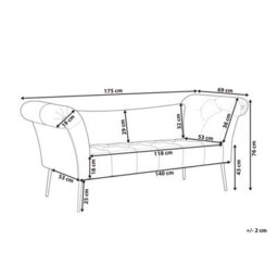Beliani Chaise Longue Nantilly Fabric Light Brown - thumbnail 3