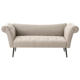 Beliani Chaise Longue Nantilly Fabric Light Brown - thumbnail 1