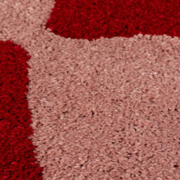 The Rugs Joli Red And Pink Chequered Rug Soft Dense Pile Easy To Clean And Pet Friendly For Living Rooms And Bedrooms - thumbnail 5