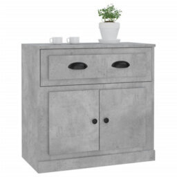 Berkfield Classic Sideboard Concrete Grey 70X35.5X67.5 Cm Engineered Wood - thumbnail 4