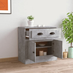 Berkfield Classic Sideboard Concrete Grey 70X35.5X67.5 Cm Engineered Wood - thumbnail 3