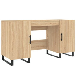 Berkfield Desk Sonoma Oak 140X50X75 Cm Engineered Wood - thumbnail 2