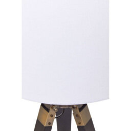 Orsina Tripod Table Lamp With Black Base, Modern White Linen Shade Table Lamp, Adjustable Height Contemporary Lamp - thumbnail 6