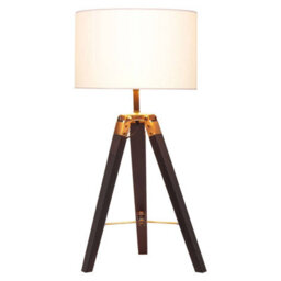 Orsina Tripod Table Lamp With Black Base, Modern White Linen Shade Table Lamp, Adjustable Height Contemporary Lamp - thumbnail 2
