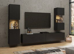 Arte Modern & Spacious Ava 09 Entertainment Unit H300mm W1800mm D350mm In Chic Black - thumbnail 2