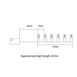 200 Led Ultra Bright Timer Lights Green Wire - Bright White - thumbnail 4