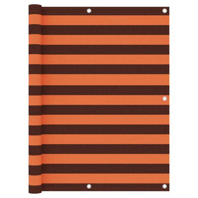 Berkfield Balcony Screen Orange And Brown 120X600 Cm Oxford Fabric - image 1
