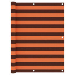 Berkfield Balcony Screen Orange And Brown 120X600 Cm Oxford Fabric - thumbnail 1