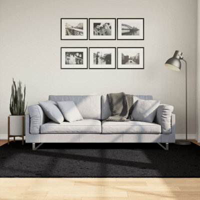 Walplus Rug Oviedo Short Pile Black 160X230 Cm - image 1