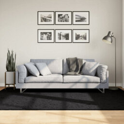 Walplus Rug Oviedo Short Pile Black 160X230 Cm - thumbnail 1