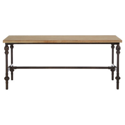 Orsina Wood Top Coffee Table, Industrial Style Coffee Table, Rectangular Coffee Table, Wood Top Metal Coffee Table - image 1