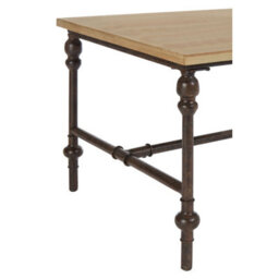 Orsina Wood Top Coffee Table, Industrial Style Coffee Table, Rectangular Coffee Table, Wood Top Metal Coffee Table - thumbnail 6