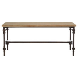 Orsina Wood Top Coffee Table, Industrial Style Coffee Table, Rectangular Coffee Table, Wood Top Metal Coffee Table - thumbnail 1