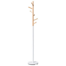Beliani Coat Stand Aubum White - thumbnail 1