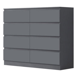 Fwstyle Stora Dark Grey 8 Drawer Chest (H) 99Cm (W) 110Cm (D) 40Cm - Extra Deep 14Cm Drawers - thumbnail 6