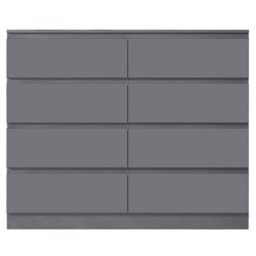 Fwstyle Stora Dark Grey 8 Drawer Chest (H) 99Cm (W) 110Cm (D) 40Cm - Extra Deep 14Cm Drawers - thumbnail 7