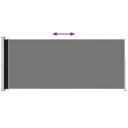 Walplus Patio Retractable Side Awning Garden Sun Shade Canopy Gazebo For Back Door, Porch, Patio 200X500 Cm Black - thumbnail 3