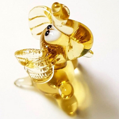 Novecrafto Handcrafted Amber Glass Elephant Figurine For Home Decor Display - image 1