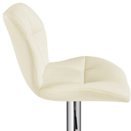 Yaheetech Set Of 2 Beige Modern Faux Leather Adjustable Swivel Bar Stools With Tufted Back And Footrest - thumbnail 6