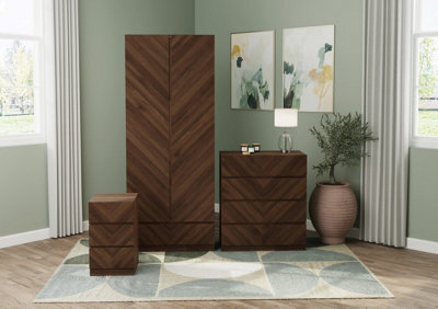Catania 3 Piece Bedroom Set Royal Walnut - image 1
