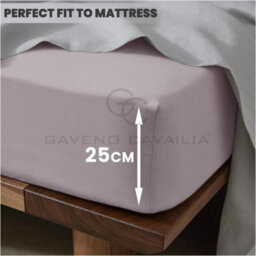 Gc Gaveno Cavailia Plain Dyed Fitted Bedsheet Single Grey Super Soft & Comfy Non Iron Fitted Sheet - thumbnail 2