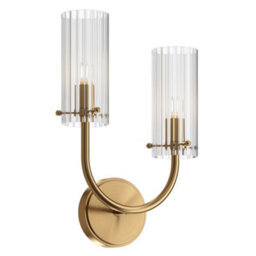 Luminosa Lighting Luminosa Arco Neoclassic Wall Lamp Brass, Glass Shade - thumbnail 1