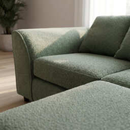 Abakus Direct Harriet Boucle Fabric Right Facing Corner Sofa In Green - thumbnail 9
