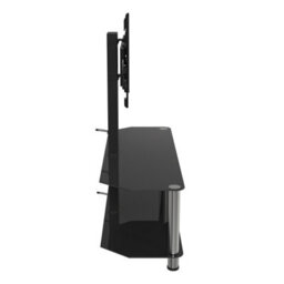 "Avf Black Glass 1.14M Tv Stand With Tv Mounting Column, For Tvs 32-65"" - Black" - thumbnail 6