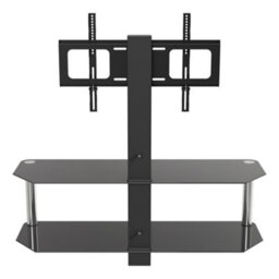"Avf Black Glass 1.14M Tv Stand With Tv Mounting Column, For Tvs 32-65"" - Black" - thumbnail 7