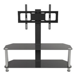 "Avf Black Glass 1.14M Tv Stand With Tv Mounting Column, For Tvs 32-65"" - Black" - thumbnail 5
