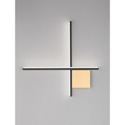 Luminosa Lighting Luminosa Cross Integrated Led Wall Lamp Sandy Black, Brushed Gold Triac Dimmable Led 15W 880Lm 3000K - thumbnail 3