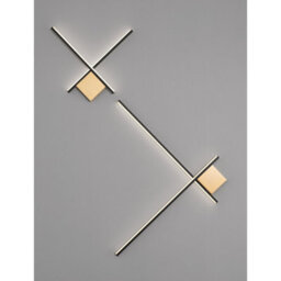 Luminosa Lighting Luminosa Cross Integrated Led Wall Lamp Sandy Black, Brushed Gold Triac Dimmable Led 15W 880Lm 3000K - thumbnail 7
