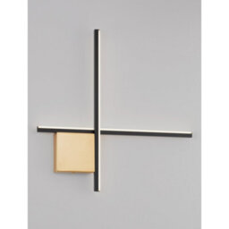 Luminosa Lighting Luminosa Cross Integrated Led Wall Lamp Sandy Black, Brushed Gold Triac Dimmable Led 15W 880Lm 3000K - thumbnail 4