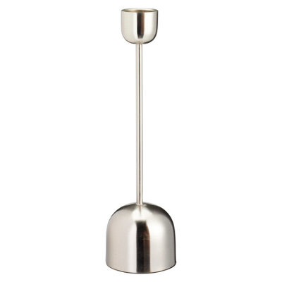 Urbn-Living Urbnliving 25Cm Silver Metal Taper Candlestick Bell Candle Holder Stand Wedding Centrepiece Display - image 1