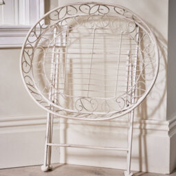 Dibor Vintage Style Luxury Cream Folding Indoor Hallway Bedside Coffee Tray Table - thumbnail 7