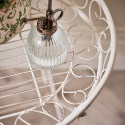 Dibor Vintage Style Luxury Cream Folding Indoor Hallway Bedside Coffee Tray Table - thumbnail 6