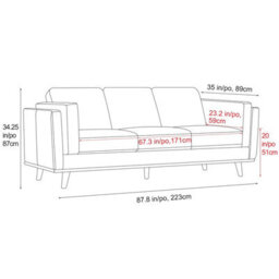 Valencia Artisan Leather Three Seats Sofa Black Nappa 11000 Top Grain Leather Alder Wood Legs And Frame - thumbnail 3