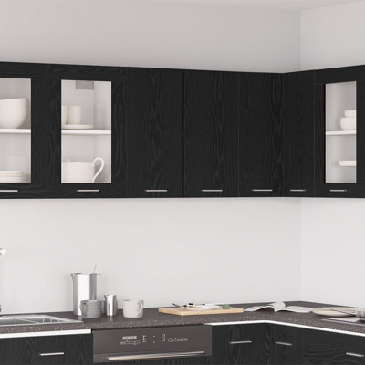 Walplus Hanging Cabinet Black Oak 60 X 31 X 60 Cm Engineered Wood - image 1