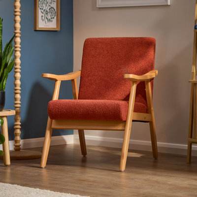 Glanna Spice Bouclé Effect Occasional Chair (H)830mm (W)640mm (D)770mm - image 1