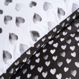 Ohs Watercolour Hearts Duvet Cover Set Microfibre Bedding With Pillowcase, Mono - Double - thumbnail 7