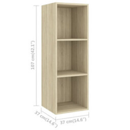 Berkfield Practical Wall-Mounted Tv Cabinet Sonoma Oak 37X37X107 Cm Engineered Wood - thumbnail 9