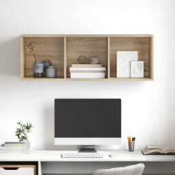 Berkfield Practical Wall-Mounted Tv Cabinet Sonoma Oak 37X37X107 Cm Engineered Wood - thumbnail 5