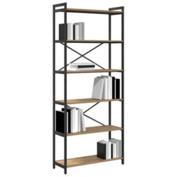 Berkfield Modern Bookcase Artisan Oak 80 X 30 X 188 Cm Engineered Wood - thumbnail 3