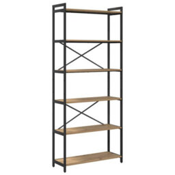 Berkfield Modern Bookcase Artisan Oak 80 X 30 X 188 Cm Engineered Wood - thumbnail 1