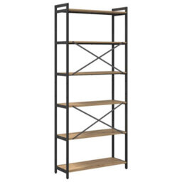 Berkfield Modern Bookcase Artisan Oak 80 X 30 X 188 Cm Engineered Wood - thumbnail 7