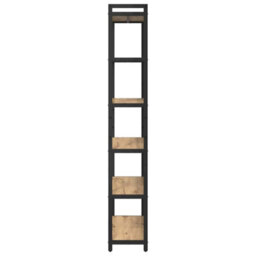 Berkfield Modern Bookcase Artisan Oak 80 X 30 X 188 Cm Engineered Wood - thumbnail 6